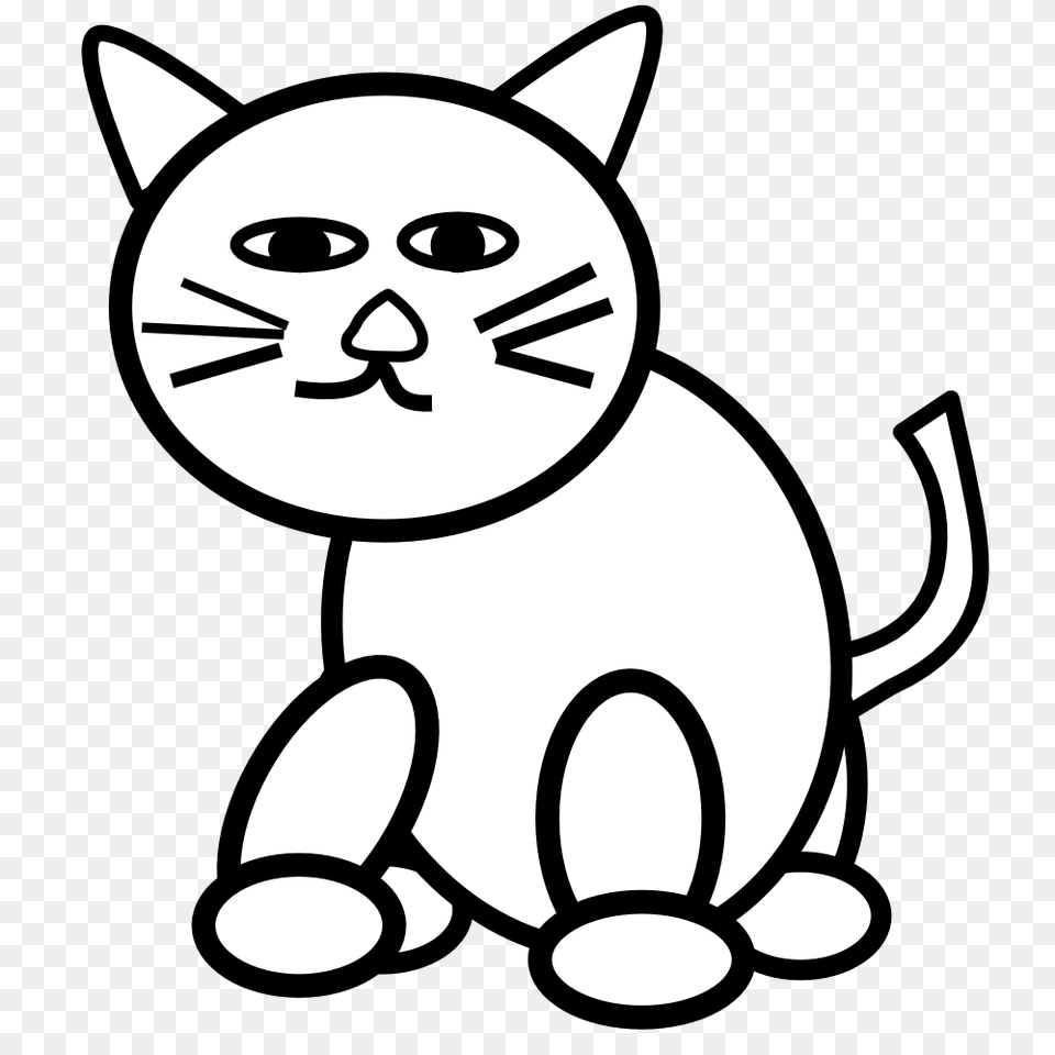 Library Of Cat Line Art Vector Royalty Stock Files Cat Picture For Colouring, Animal, Mammal, Pet, Stencil Free Png
