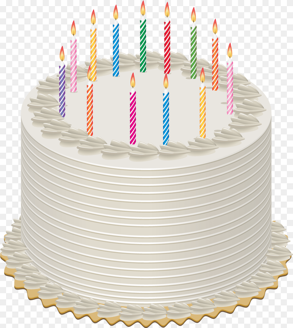 Library Of Christmas Birthday Cake Transparent Picture Cake With Candles, Birthday Cake, Cream, Dessert, Food Free Png