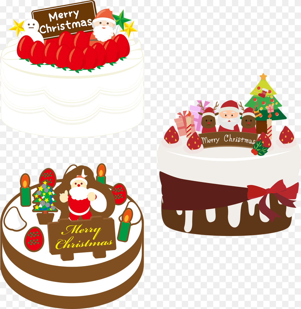 Library Of Christmas Cake Files Japanese Christmas Cake Clipart, Birthday Cake, Cream, Dessert, Food Free Png Download