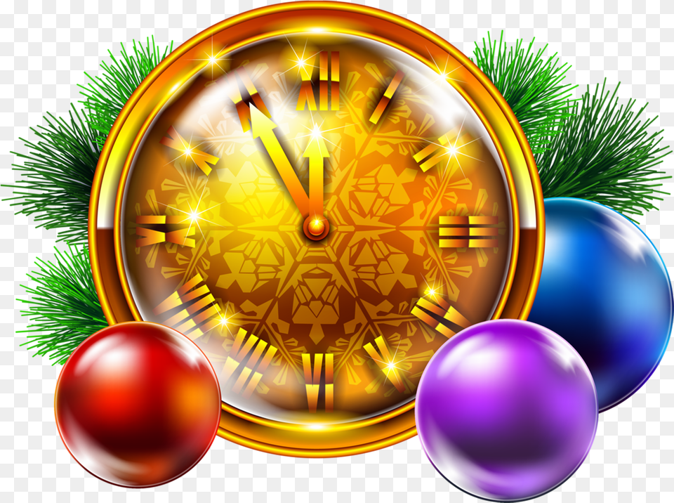 Library Of Christmas Clock Stock Files Christmas Clock Clip Art, Sphere, Chandelier, Lamp Free Png