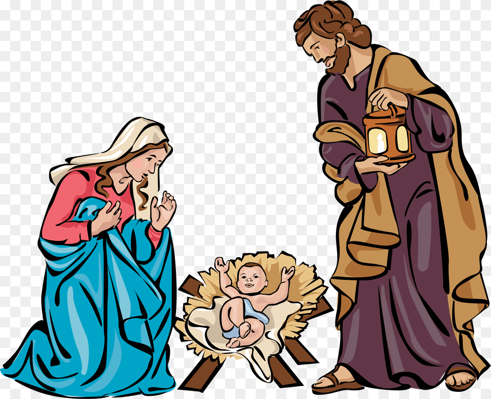 Library Of Christmas Family Banner Files Birth Of Jesus Clip Art, Fashion, Publication, Book, Comics Free Transparent Png