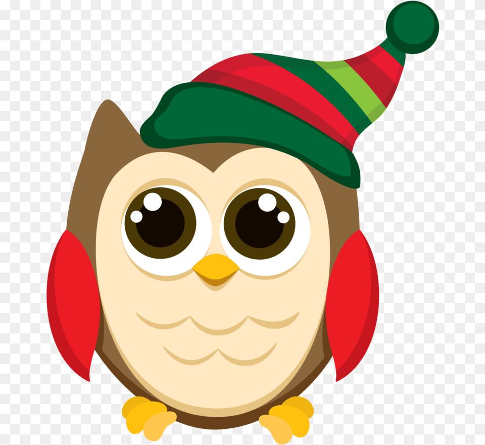 Library Of Christmas Owls Clip Stock Files Christmas Owl Clipart, Cap, Clothing, Hat, Elf Free Png Download