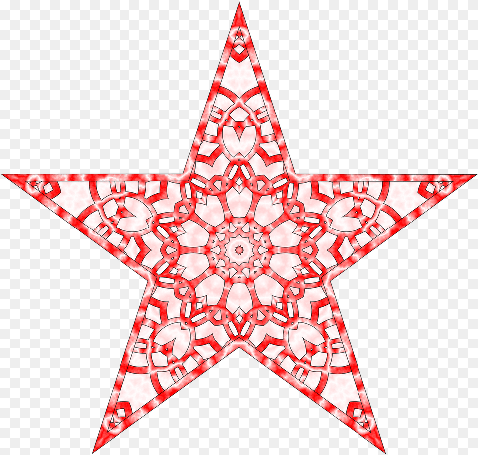 Library Of Christmas Tree Topper Graphic Freeuse Stock Printable Star For Christmas Tree, Symbol, Star Symbol, Cross, Pattern Free Transparent Png