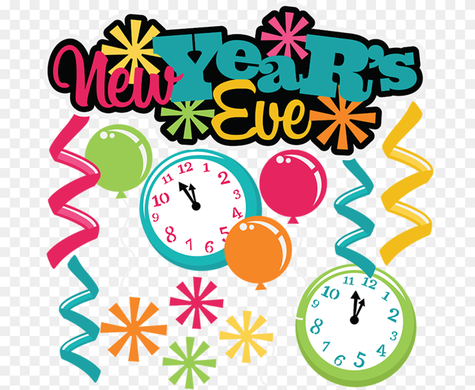 Library Of Clipart Transparent Download New Years 2017 Happy New Years Eve Clipart, Analog Clock, Clock, Dynamite, Weapon Png Image