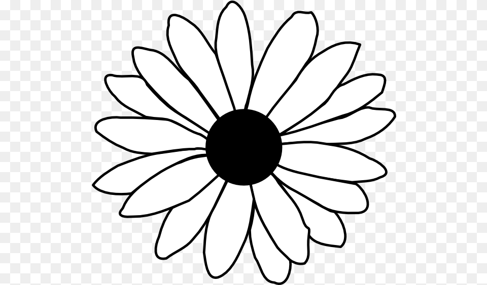 Library Of Daisy Flower Black And White Vector Daisy Clip Art Black And White, Plant, Appliance, Ceiling Fan, Device Png Image