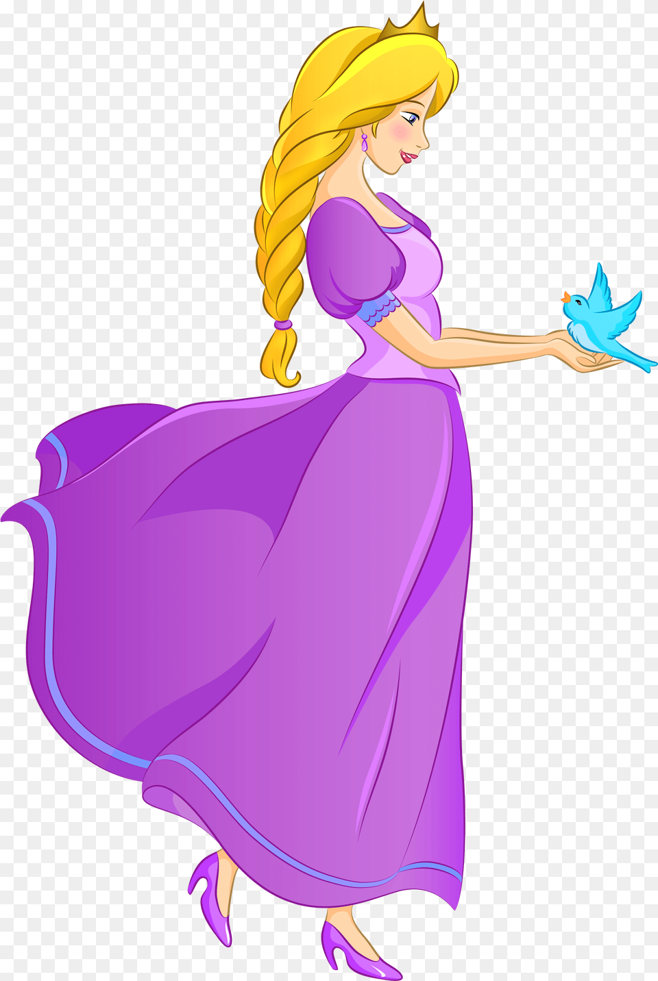 Library Of Disney The Princess And Frog Crown Image Freeuse Transparent Background Princess Clipart, Adult, Purple, Person, Female Png