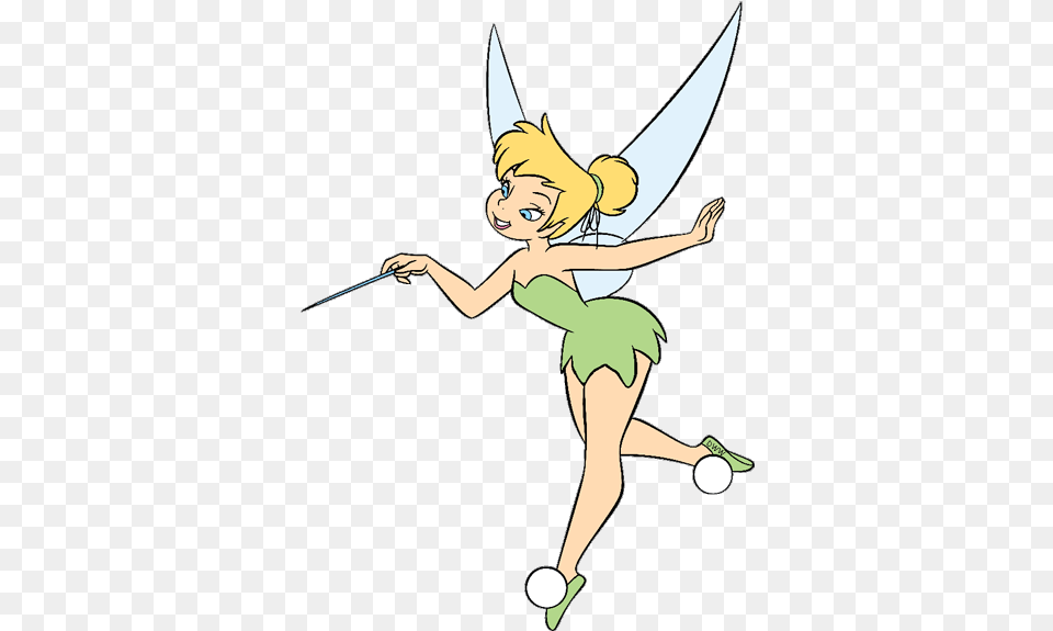 Library Of Disney Tinkerbell Tinker Bell With Wand, Book, Comics, Publication, Person Free Png