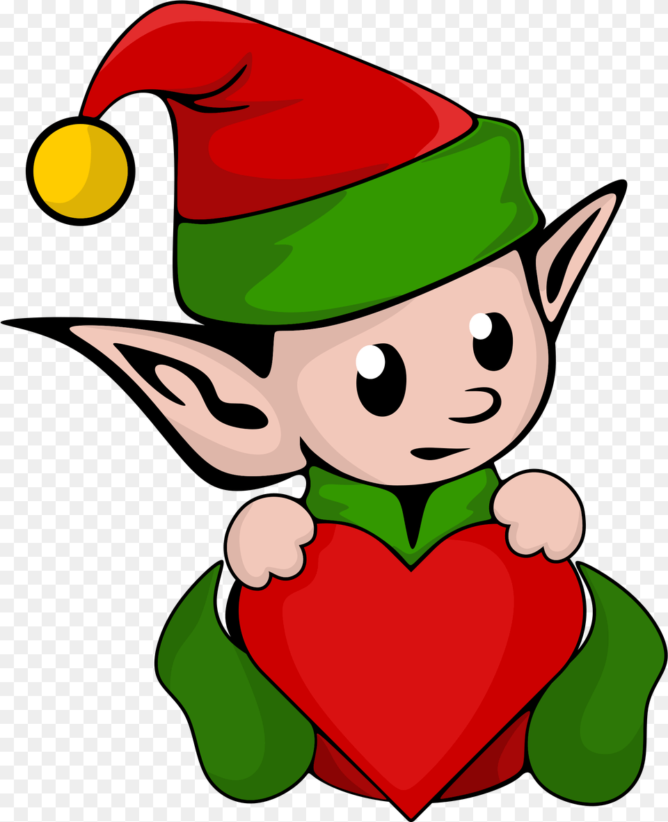 Library Of Elf House Image Royalty Elf With Heart, Face, Head, Person, Baby Free Png