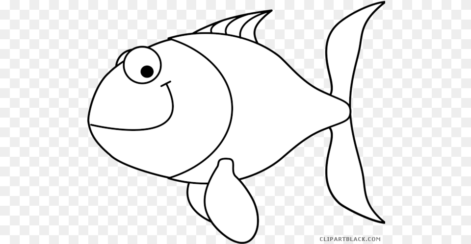 Library Of Fish Outline Svg Transparent Stock Black Clip Art Black And White Fish, Animal, Sea Life, Shark Png