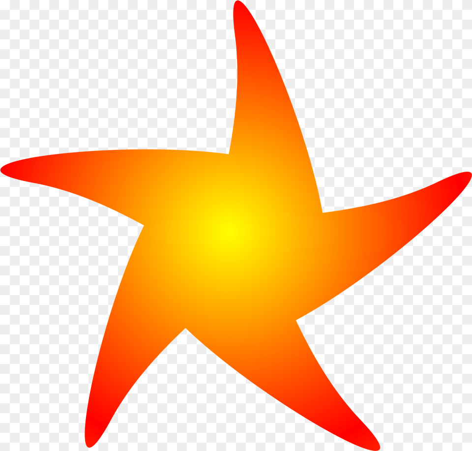 Library Of Five Point Star Clip Art Files Stars Orange, Star Symbol, Symbol, Animal, Fish Free Png Download