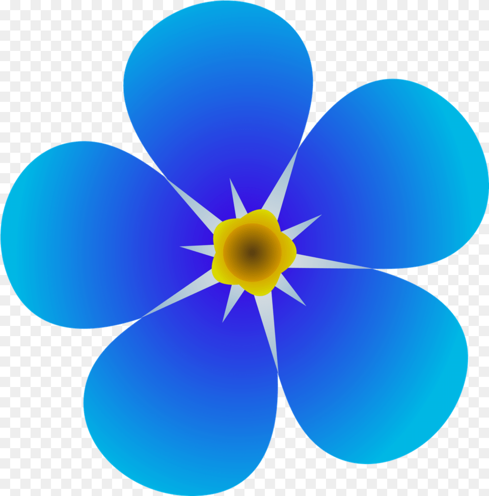 Library Of Flower Cartoon Animated Forget Me Not, Anemone, Petal, Plant, Daisy Png Image