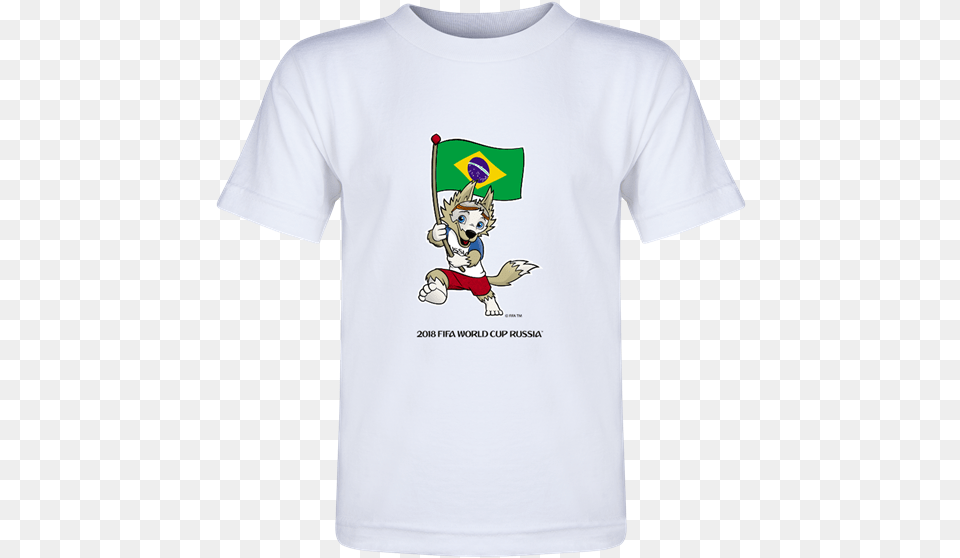 Library Of Football Championship Winners Logo For T Shirts Zabivaka Brazil Flag, Clothing, T-shirt, Shirt Free Transparent Png