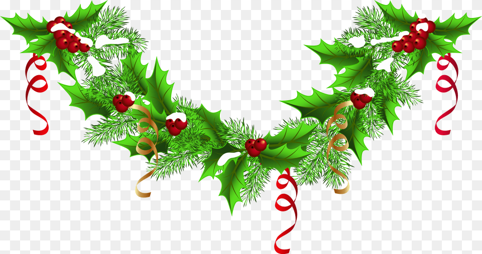 Library Of Christmas Garland Svg Files Christmas Garland Clipart, Powder Free Transparent Png