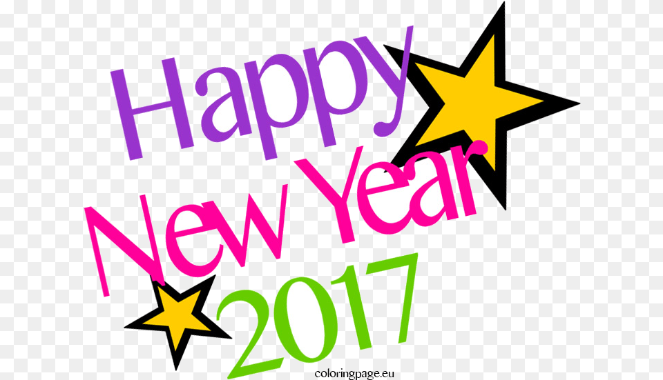 Library Of Happy New Year 2017 Jpg Stock Clip Art, Symbol, Star Symbol, Dynamite, Weapon Free Png Download