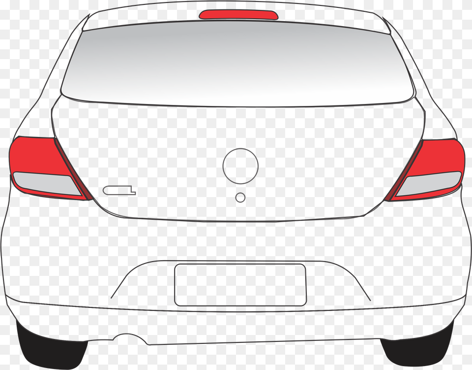 Library Of Front View Car Picture Transparent Files Car Back View Clipart, Bumper, Transportation, Vehicle, License Plate Png Image