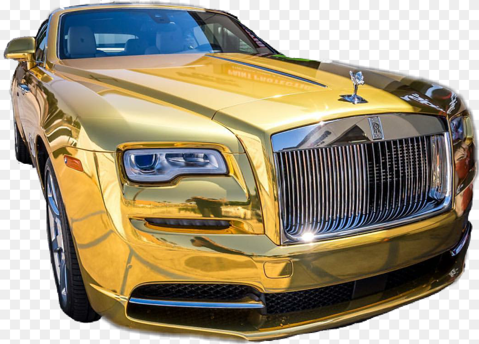 Library Of Gold Car Svg Files Clipart Art Rolls Royce Gold, Vehicle, Coupe, Transportation, Sports Car Png