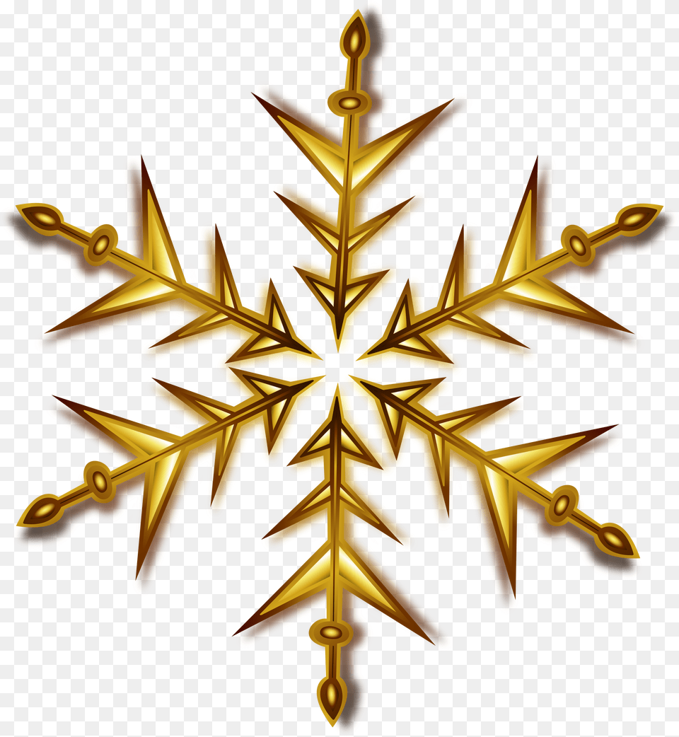 Library Of Gold Glitter Snowflake Vector Banner Royalty Free Golden Christmas Star, Nature, Outdoors, Cross, Symbol Png Image
