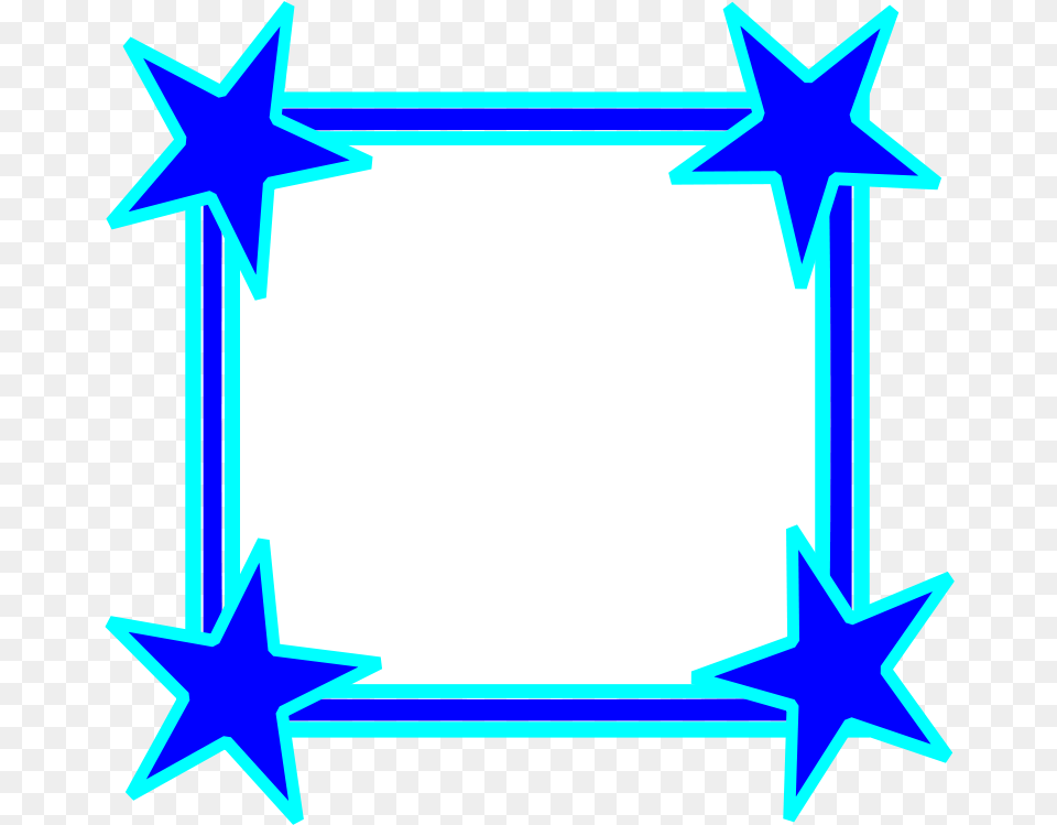 Library Of Graphic Download Star Border Files Clipart Blue Frame, Star Symbol, Symbol Free Png