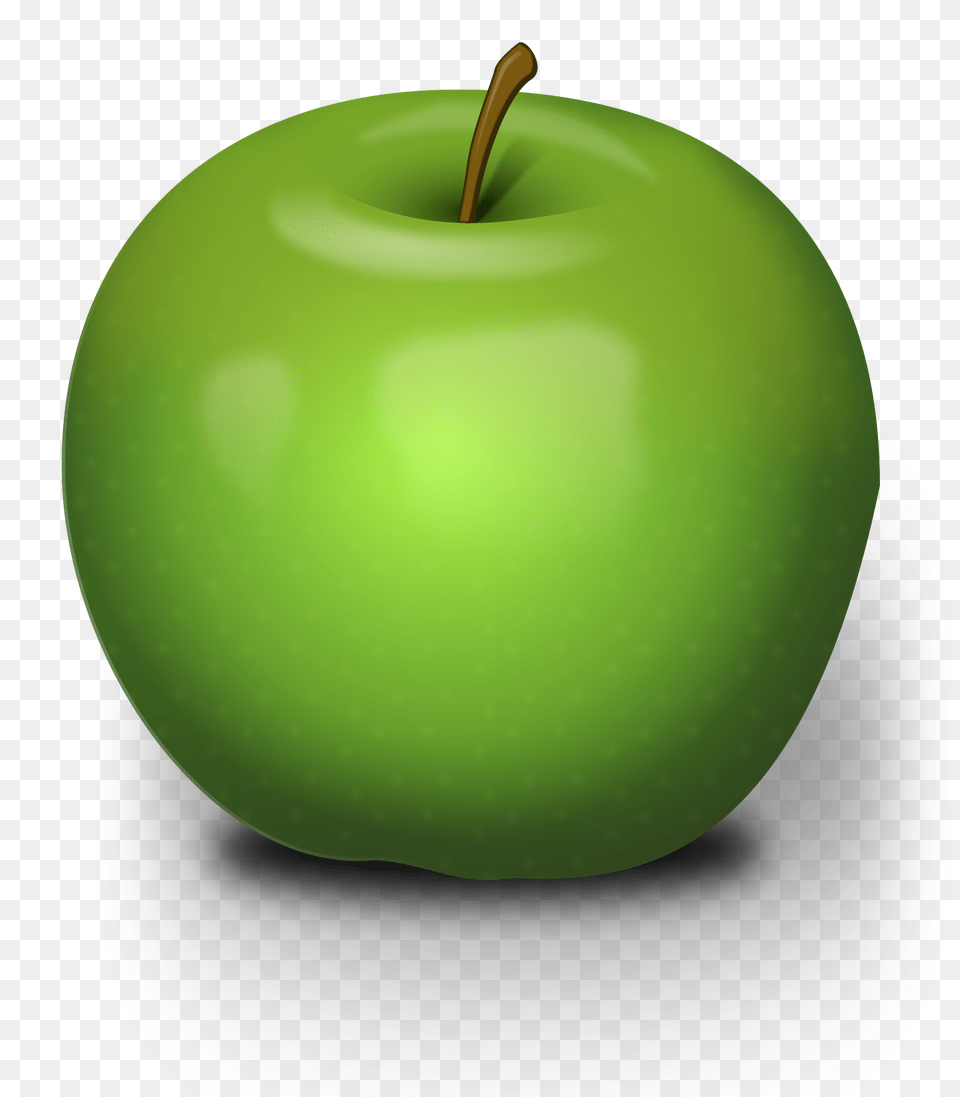 Library Of Green Apple Svg Black And Green Apple Clipart, Food, Fruit, Plant, Produce Free Png Download