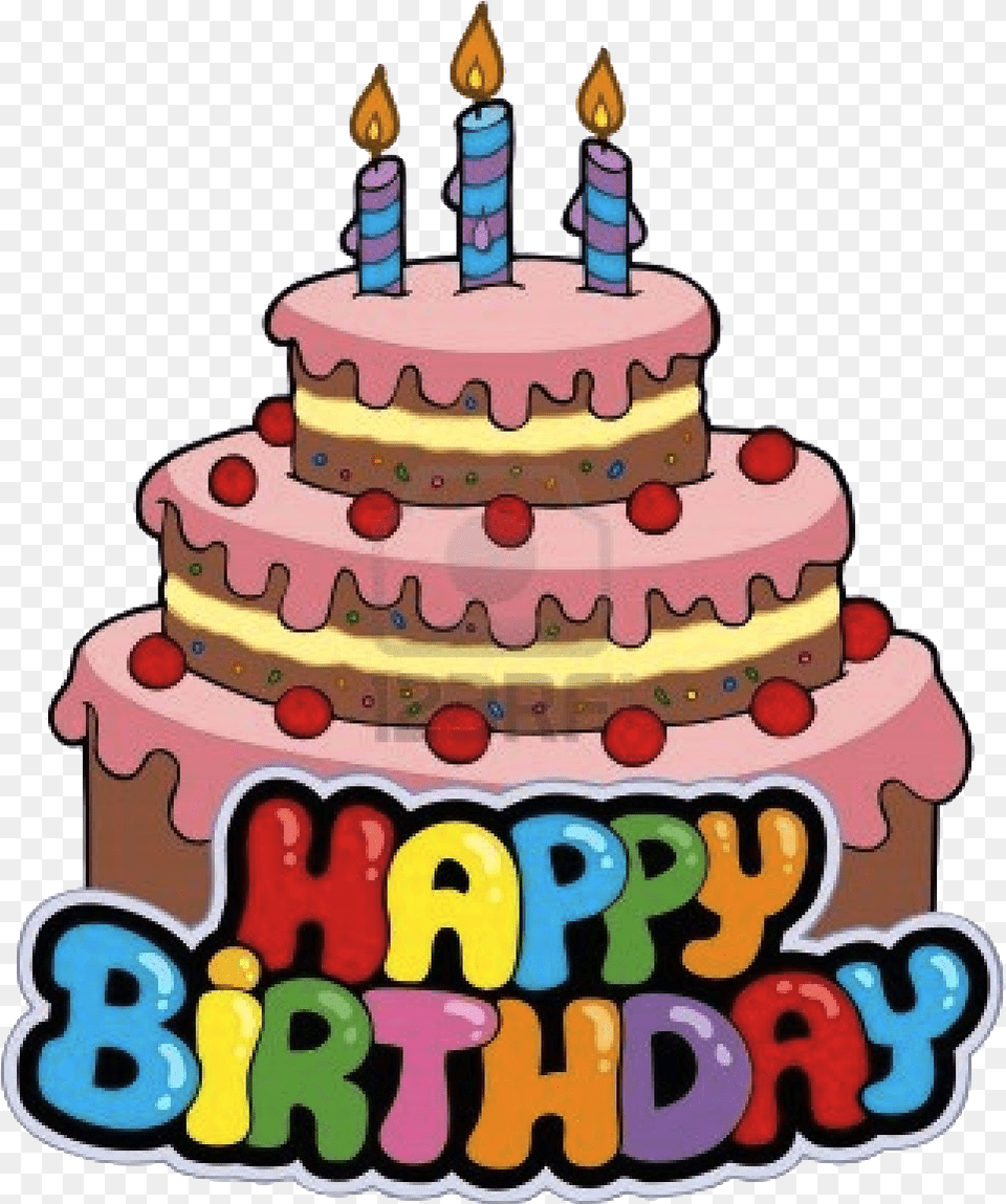 Library Of Happy Birthday Cake Banner Happy Birthday Cake, Birthday Cake, Cream, Dessert, Food Png Image