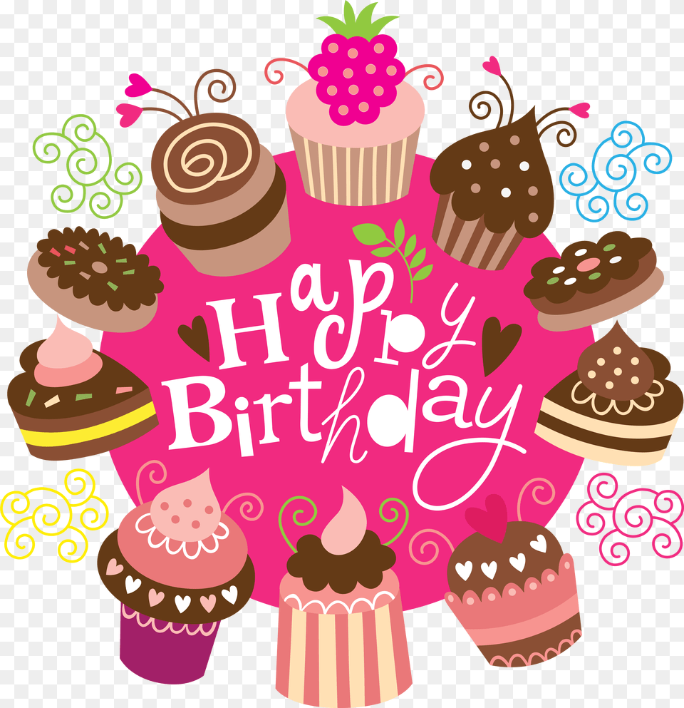 Library Of Happy Birthday Cake Banner Happy Birthday Clip Art, Birthday Cake, Cream, Dessert, Food Png