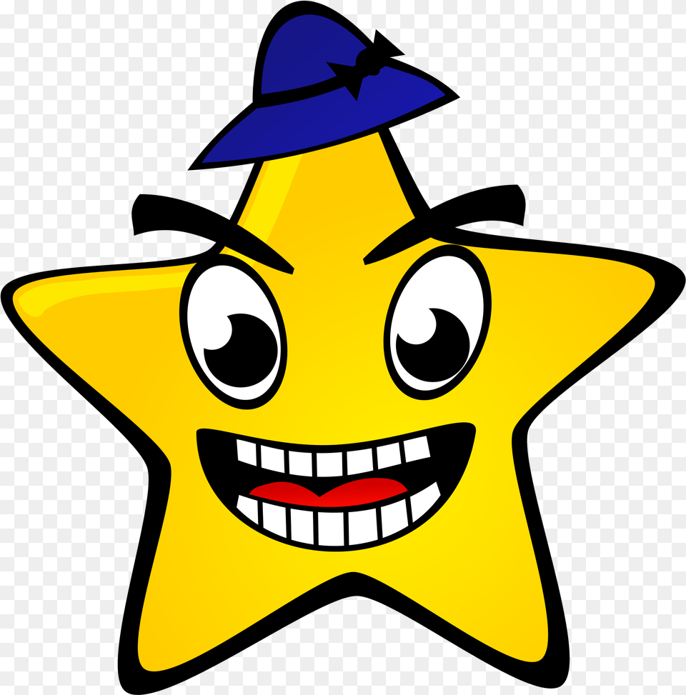 Library Of Happy Star Jpg Transparent Files Funny Star Clipart, Symbol, Star Symbol, Animal, Fish Free Png Download