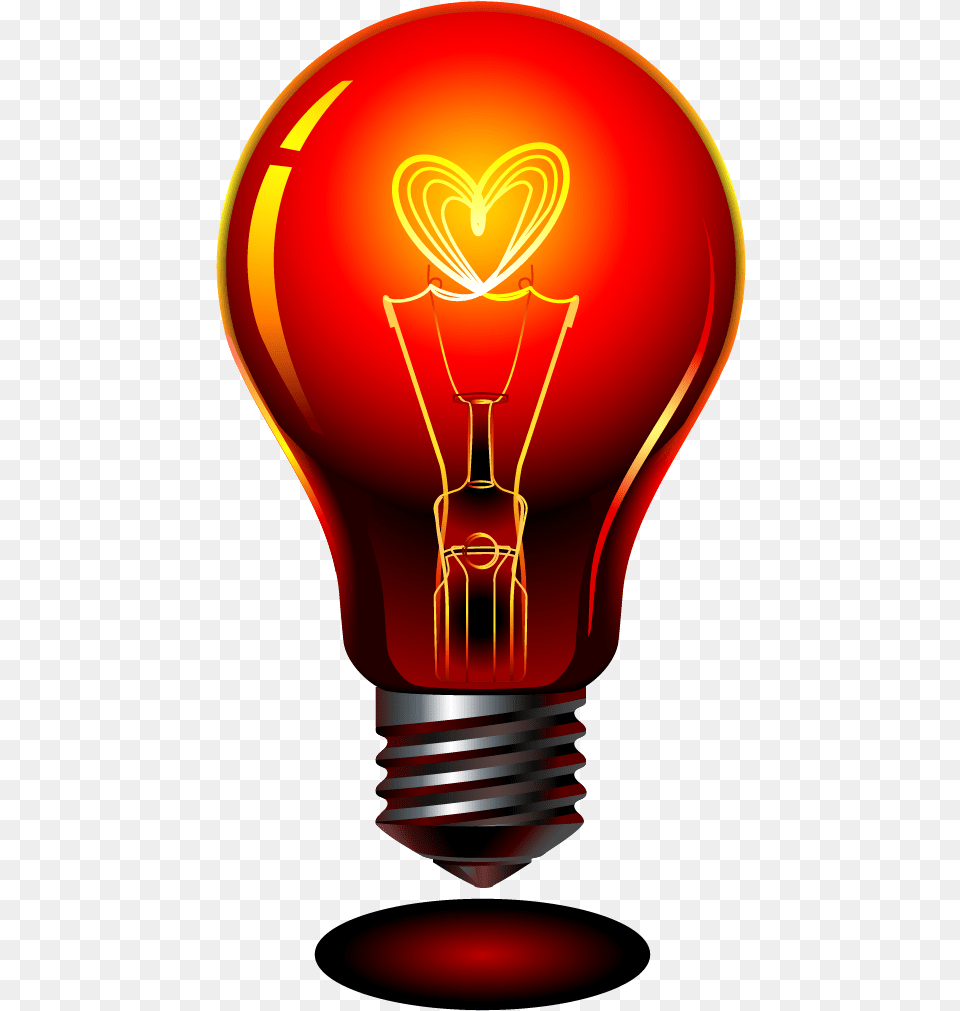 Library Of Light Bulb With Heart Clip Transparent Red Light Bulb, Lightbulb, Food, Ketchup Png