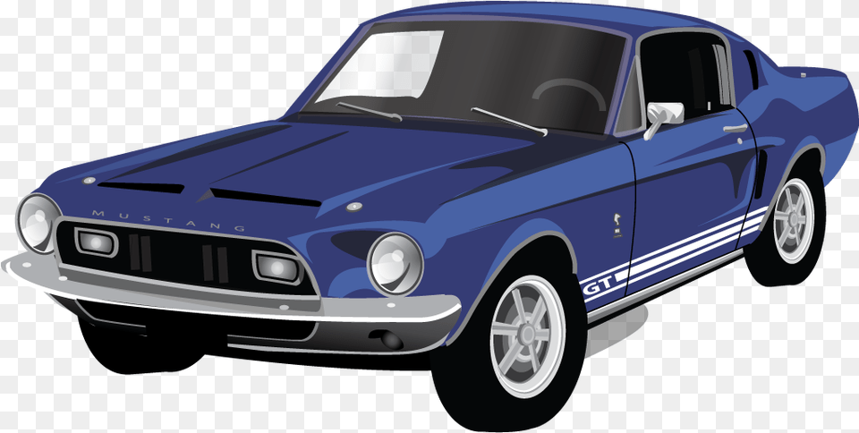 Library Of Lowrider Car Svg Freeuse Files Blue Mustang, Coupe, Sports Car, Transportation, Vehicle Free Transparent Png