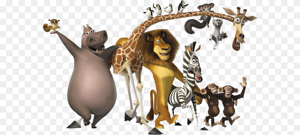 Library Of Madagascar Characters Banner Madagascar Characters, Baby, Person, Animal, Wildlife Free Transparent Png