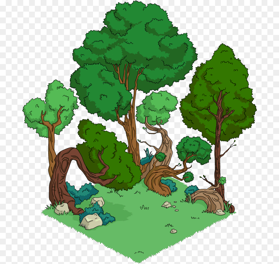 Library Of Magic Tree House Vector Download Simpsons Trees, Vegetation, Green, Plant, Woodland Free Transparent Png