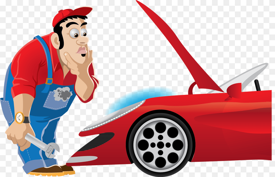 Library Of Mechanic Working Mechanic Clipart, Wheel, Machine, Alloy Wheel, Car Free Png Download