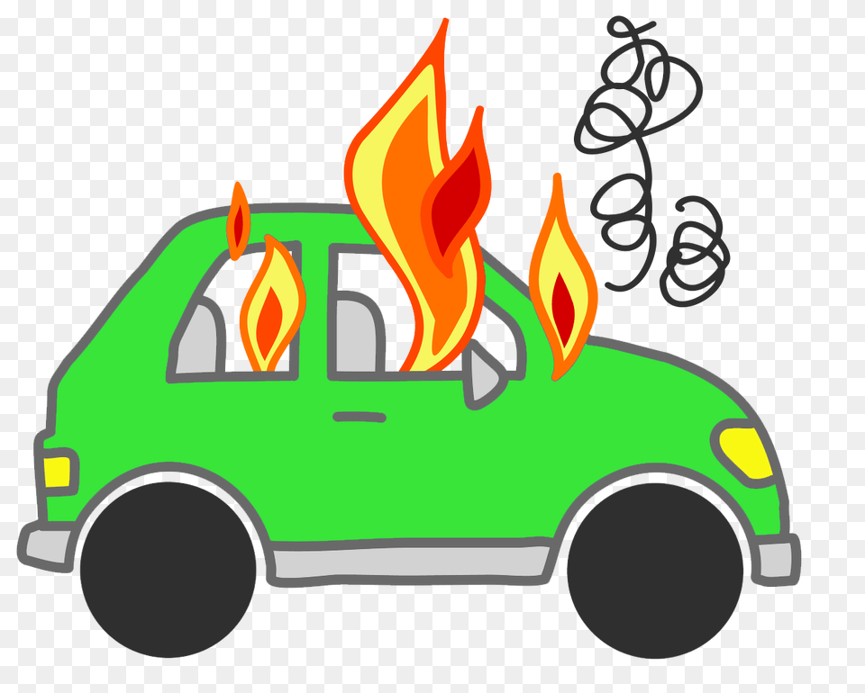 Library Of Money Car In Flames Clipart, Bulldozer, Machine, Fire, Flame Free Transparent Png
