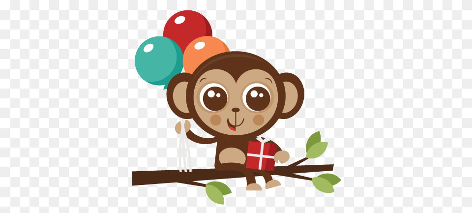 Library Of Monkey Picture Download Birthday Birthday Monkey Clipart, Balloon, Face, Head, Person Free Transparent Png