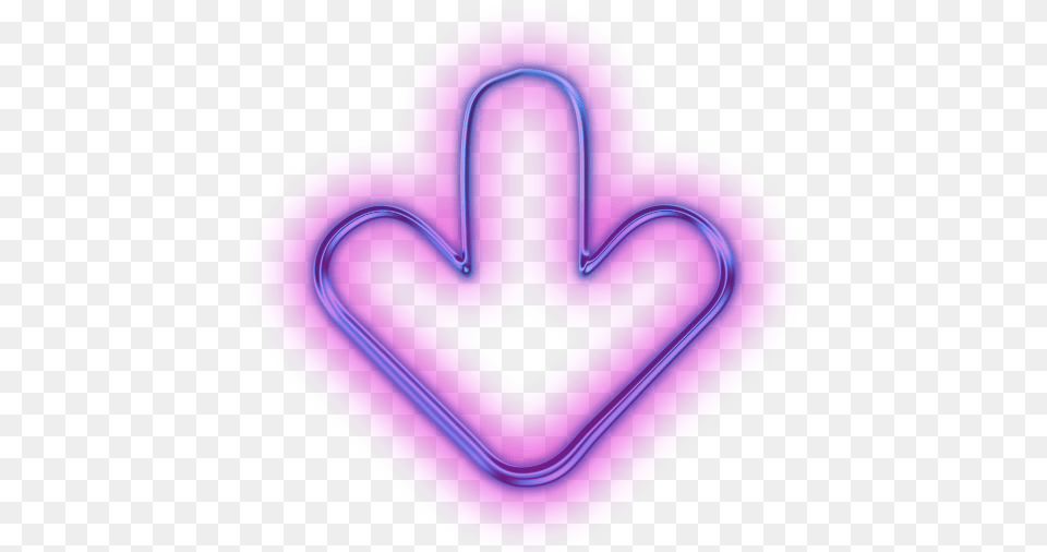 Library Of Neon Cute Arrow Picture Arrow Icon, Light, Purple Png