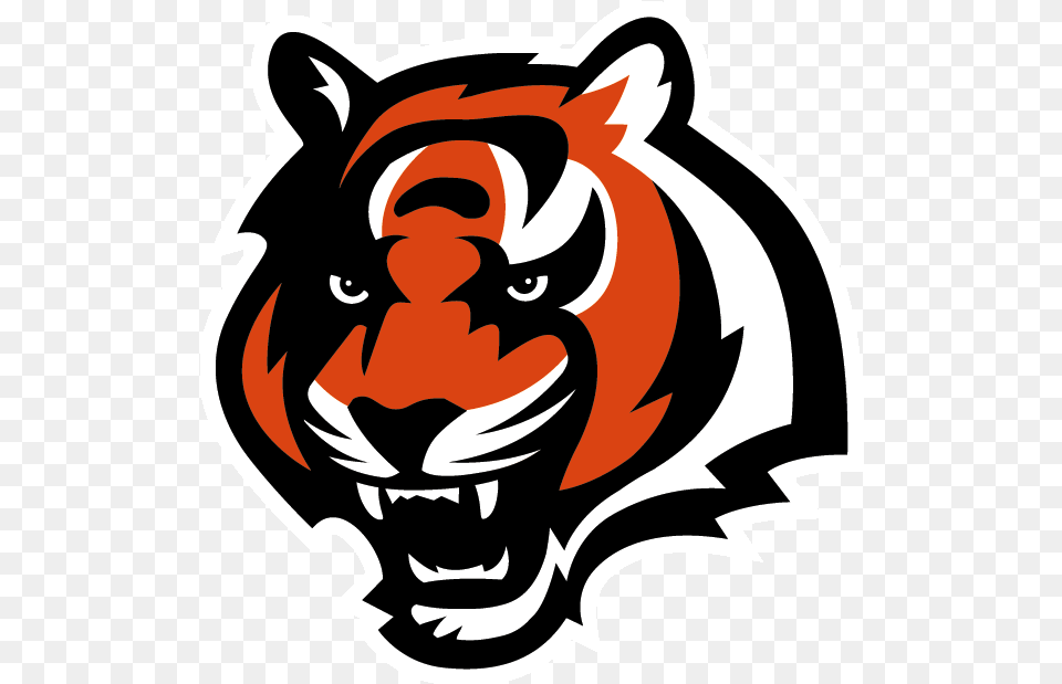 Library Of Nike Football Image Files Cincinnati Bengals Logo, Stencil, Face, Head, Person Free Transparent Png