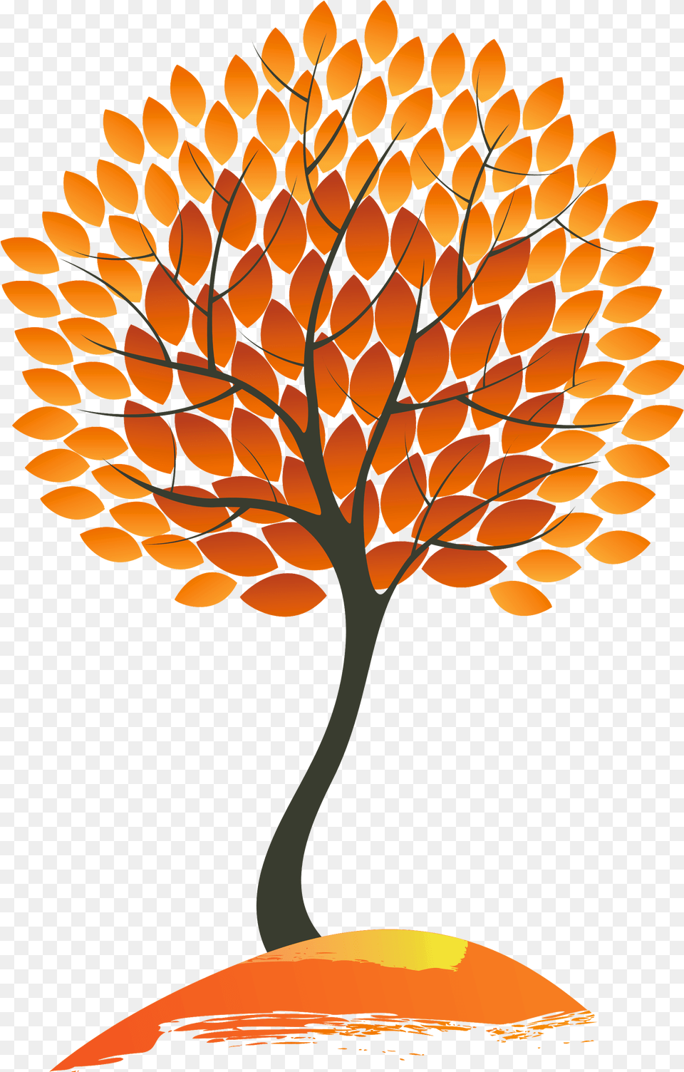 Library Of Orange Tree Svg Black And Autumn Tree Clipart, Plant, Art, Outdoors, Nature Free Transparent Png
