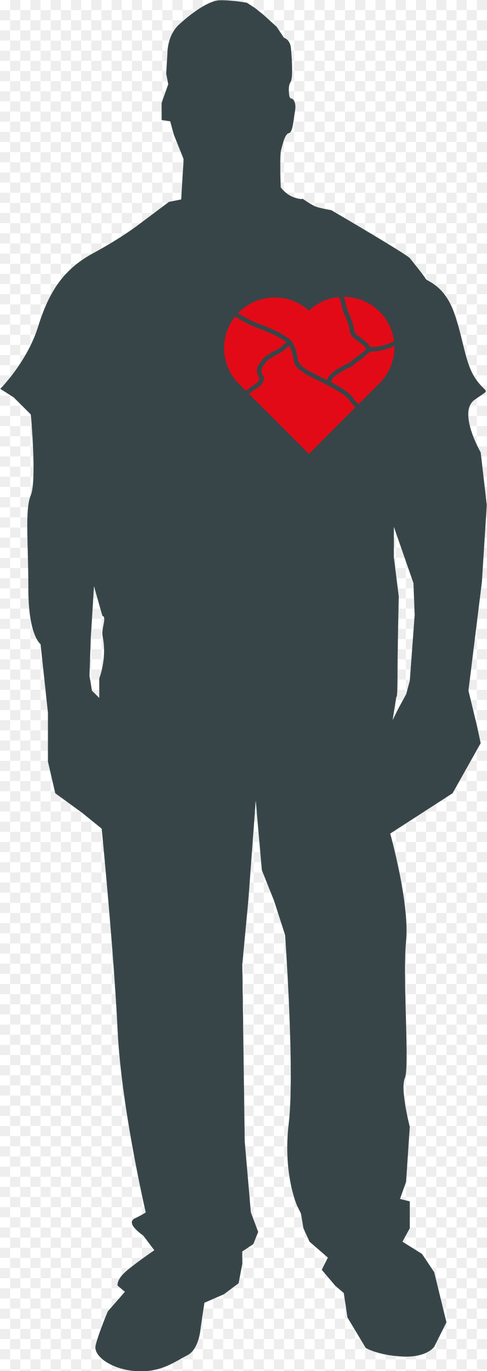 Library Of Person With Heart Clip Download Person With Broken Heart, Clothing, Pants, Long Sleeve, Sleeve Free Png