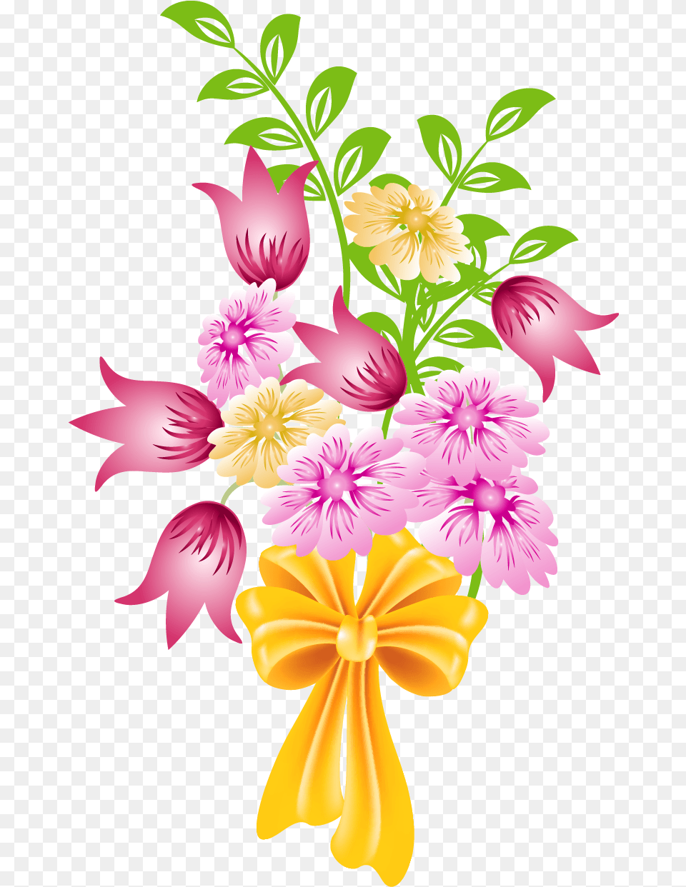 Library Of Pink Flower Bouquet Jpg Bouquet Of Flowers Clipart, Art, Pattern, Graphics, Flower Bouquet Free Transparent Png