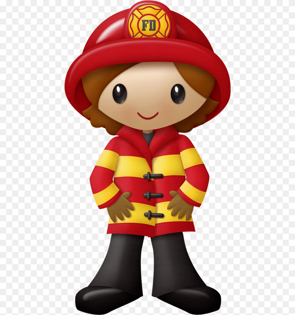 Library Of Police Firefighter Basketball Banner Files Girl Firefighter Clipart, Toy, Doll, Face, Head Free Png