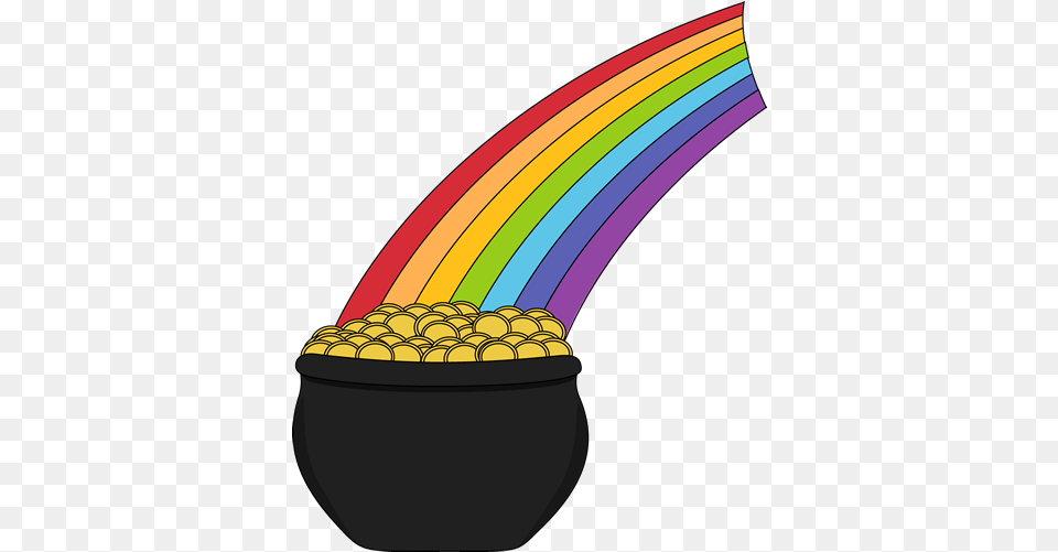 Library Of Rainbow Pot Gold Clip Art Pot Of Gold And Rainbow Clipart, Food, Grain, Nut, Plant Png