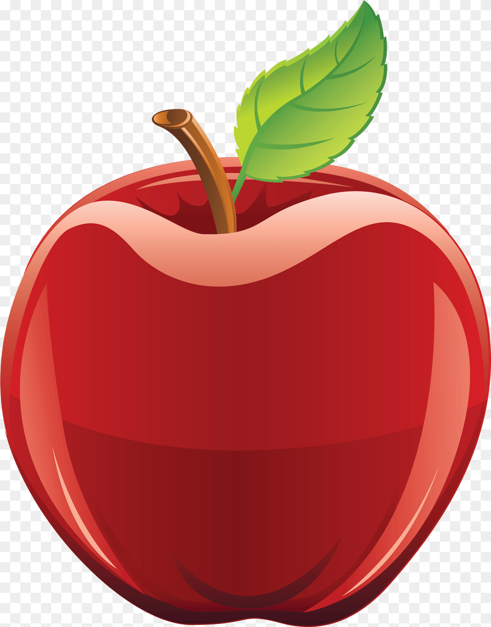 Library Of Red Apple Clipart Freeuse Transparent Cartoon Apple Transparent Background, Food, Fruit, Plant, Produce Free Png Download