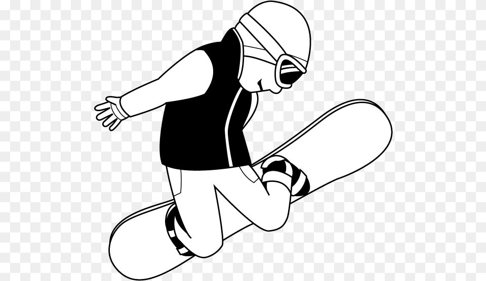 Library Of Snowboard With Designs Clip Black And White Snowboard, Stencil, People, Person, Adult Png