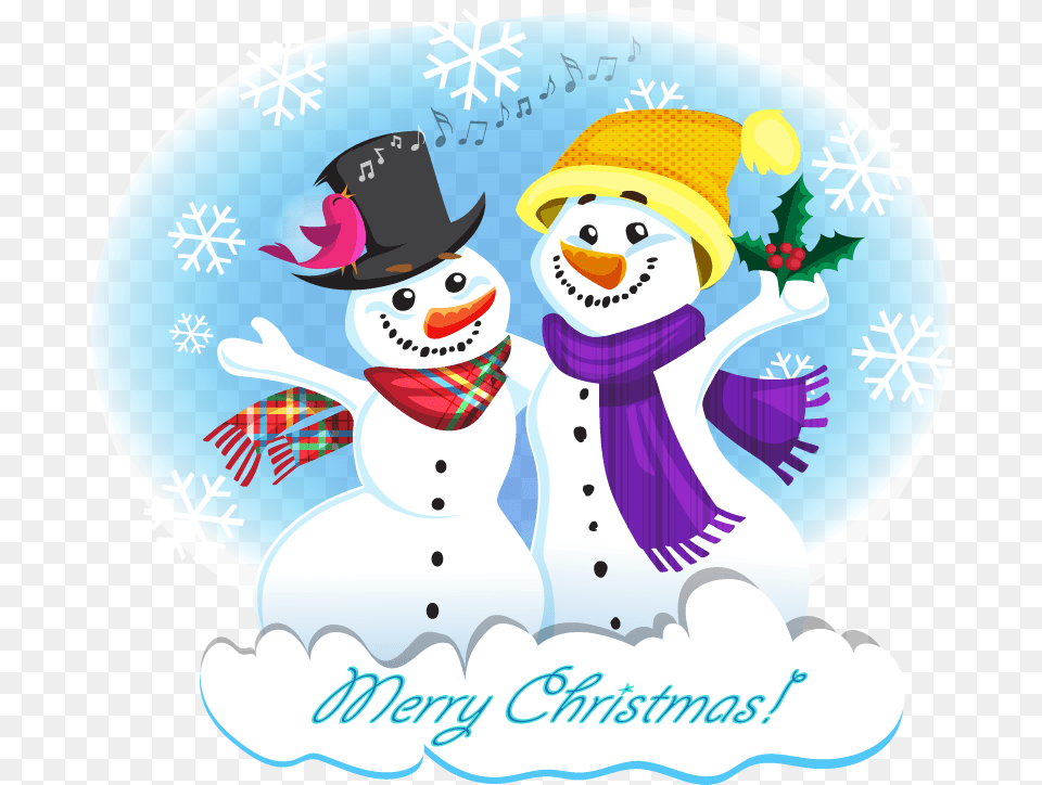 Library Of Snowman Friends Clip Royalty Files Merry Christmas Snowman Clipart, Nature, Outdoors, Winter, Snow Free Transparent Png