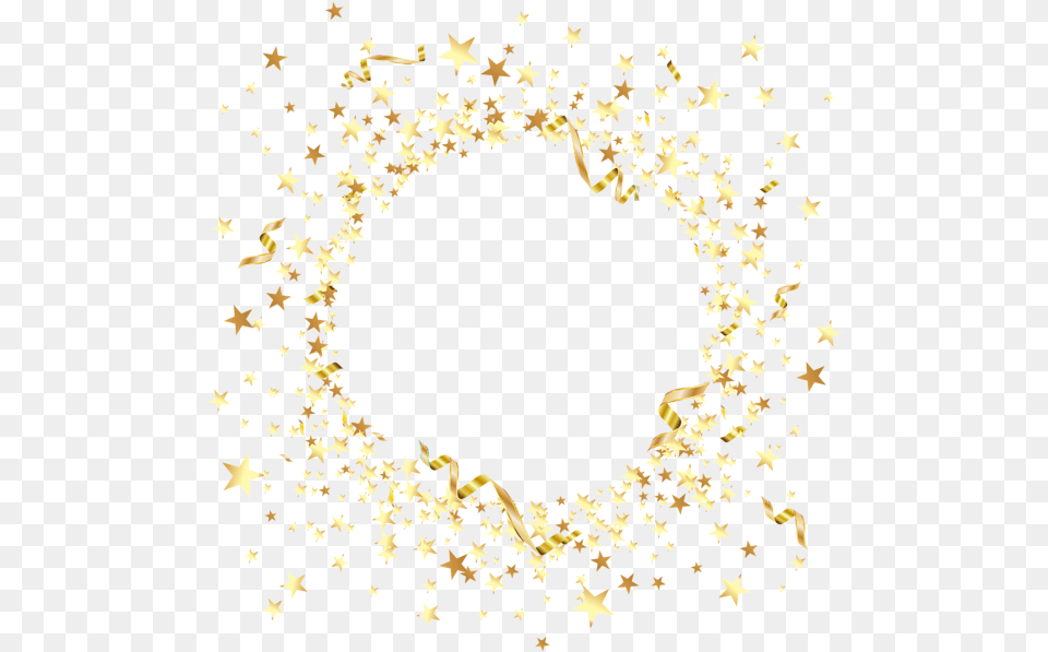 Library Of Star Frame Three Sides Gold Element, Nature, Night, Outdoors, Plant Free Png Download