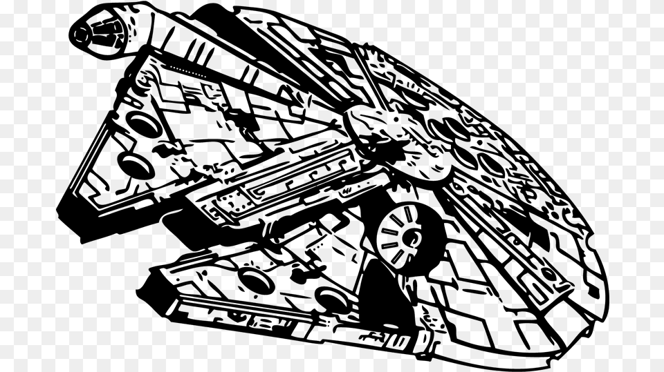 Library Of Star Wars Millennium Falcon Svg Library, Gray Png