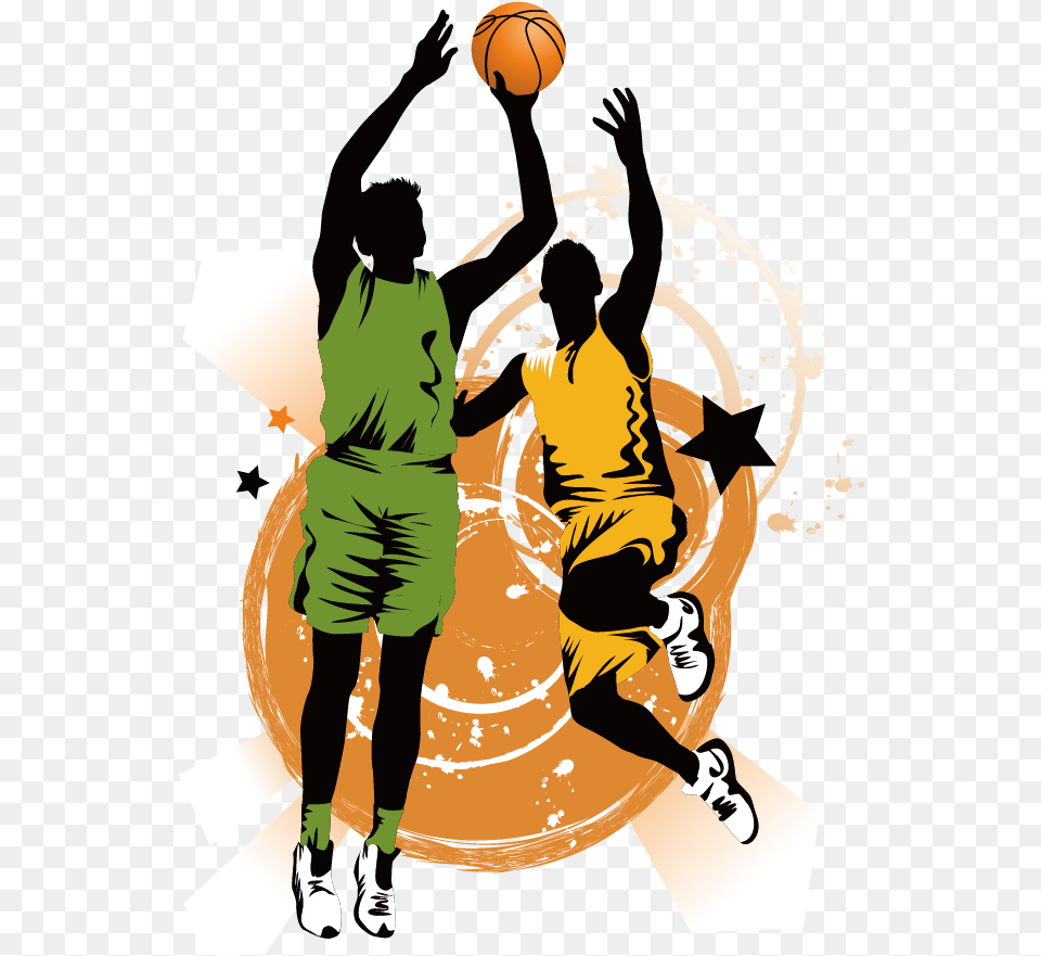 Library Of Tiger Dunking Basketball Basketball Player Silhouette Slam Dunk, Sport, Ball, Basketball (ball), Person Png