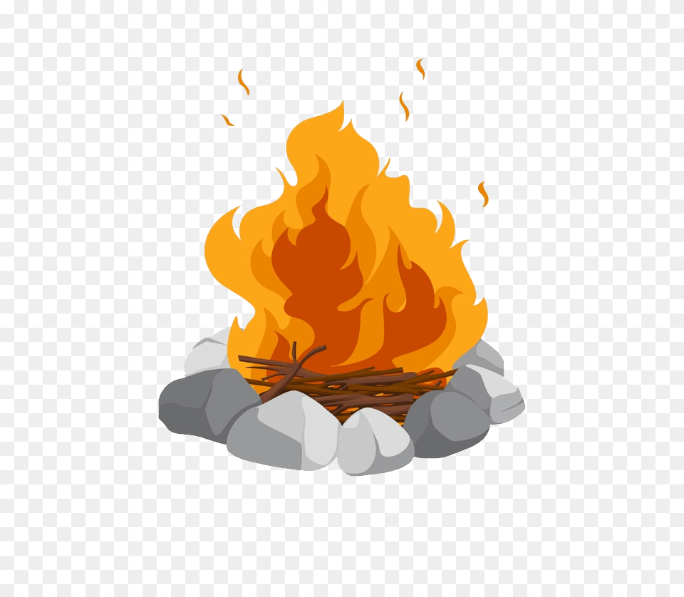 Library Of Transparent Camp Fire Graphic Royalty Campfire, Flame, Bonfire, Baby, Person Free Png Download