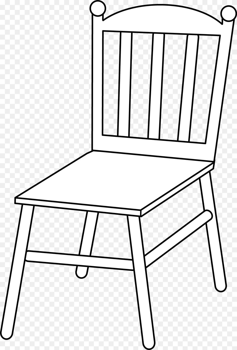 Library Of Two Lines Chairs Chair Black And White Clipart, Furniture, Crib, Infant Bed Png Image
