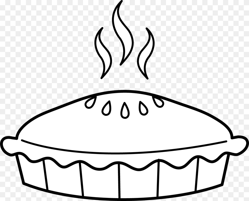 Library Of Vintage Apple Pie Picture Cartoon Pie Black And White, Stencil, Fire, Flame Free Transparent Png