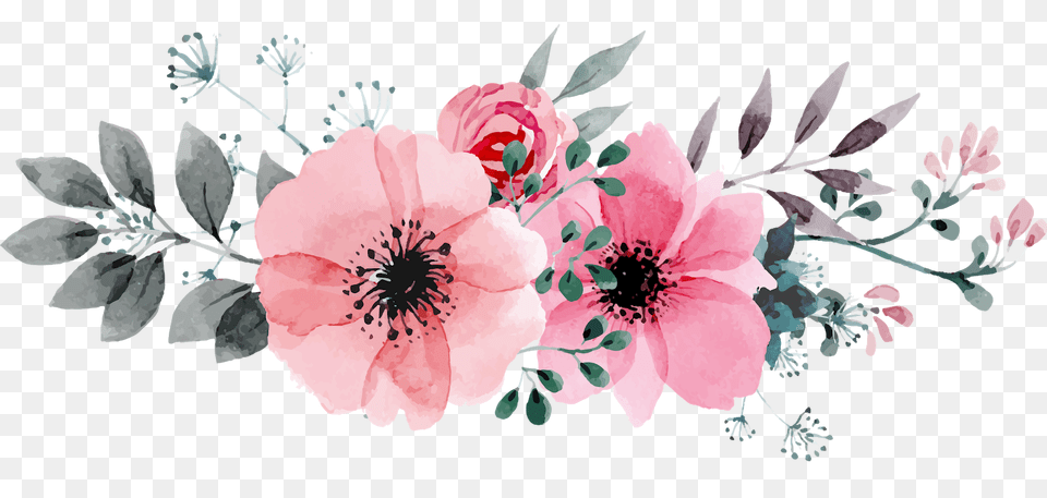 Library Of Watercolor Flower Picture Royalty Download Transparent Vector Flower, Art, Floral Design, Graphics, Pattern Png Image